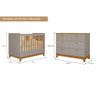 Quarto para Bebê Cômoda e Berço 100% Mdf Biscoito Permobili Fendi/nature - 4