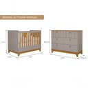 Ver imagem 4 de Quarto para Bebê Cômoda e Berço 100% Mdf Biscoito Permobili Fendi/nature