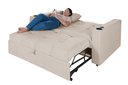Ver imagem 5 de Sofá Cama Reclinável Retrátil Austin Pompeia Creme com Porta Copos