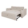 Sofá Cama Reclinável Retrátil Austin Pompeia Creme com Porta Copos - 4