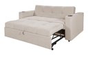 Ver imagem 4 de Sofá Cama Reclinável Retrátil Austin Pompeia Creme com Porta Copos