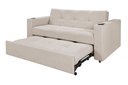 Ver imagem 3 de Sofá Cama Reclinável Retrátil Austin Pompeia Creme com Porta Copos