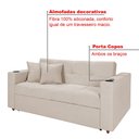 Ver mais imagens de Sofá Cama Reclinável Retrátil Austin Pompeia Creme com Porta Copos