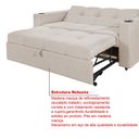 Ver imagem 7 de Sofá Cama Reclinável Retrátil Austin Pompeia Creme com Porta Copos