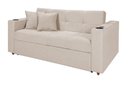 Ver imagem 2 de Sofá Cama Reclinável Retrátil Austin Pompeia Creme com Porta Copos