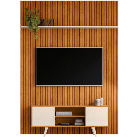 Painel para Tv 65 Polegadas Composição Bancada Panor Cinamomo/off White