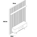 Ver imagem 3 de Painel para Tv 65 Polegadas Composição Bancada Panor Cinamomo/off White