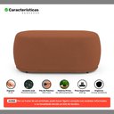 Ver imagem 3 de Conjunto 02 Puffs Decorativos Orgânicos Molly Bouclê Terracota - Abmaza