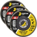 Ver imagem 1 de Disco Lixa Flap 115mm Grão 60 Madeira Aço Desbaste | 03 Un