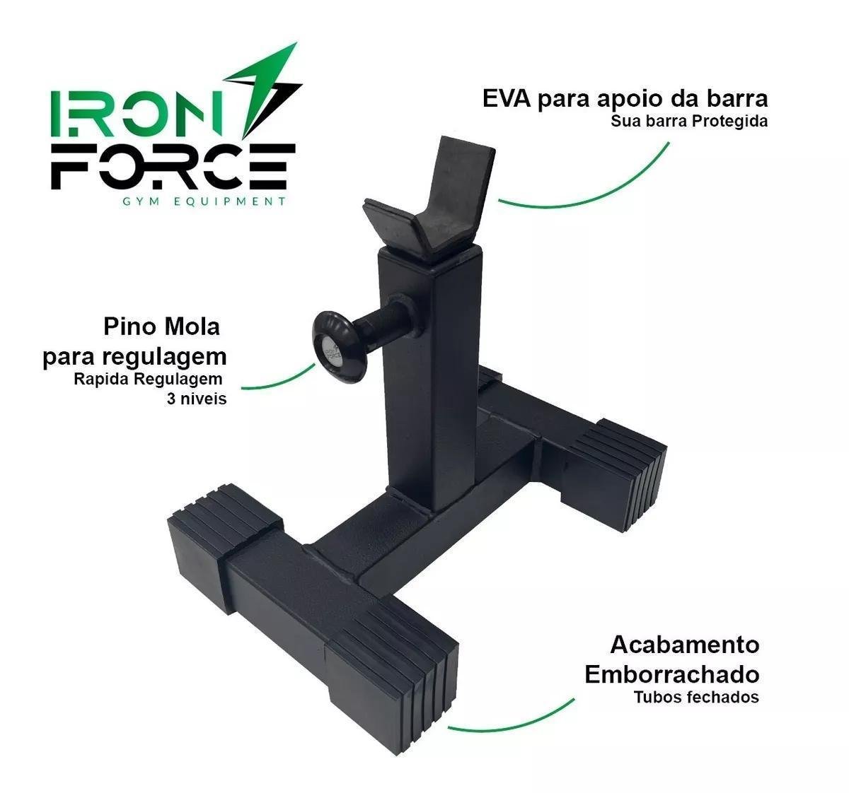 Suporte Barra para Pélvica Iron Force Regulável - 2