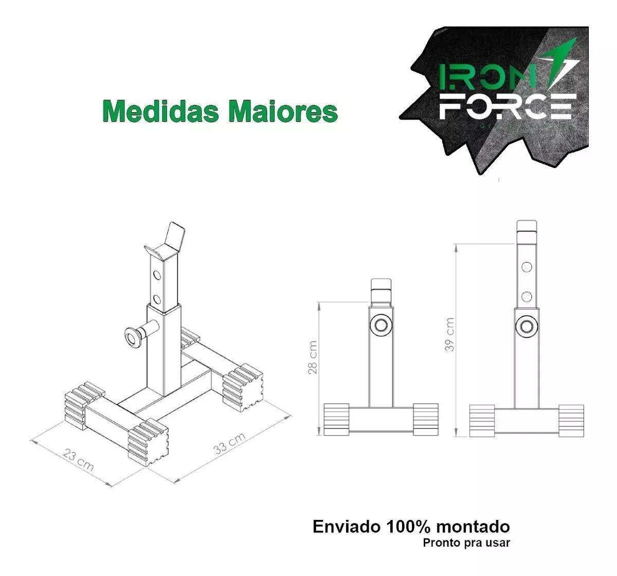 Suporte Barra para Pélvica Iron Force Regulável - 3