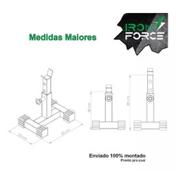 Suporte Barra para Pélvica Iron Force Regulável - 3