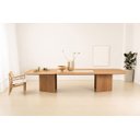 Ver imagem 1 de Mesa Jantar Retangular Tampo Bipartido Isadora MDF de 300cm:Amadeirado Carvalho Amêndoa