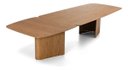 Ver imagem 3 de Mesa Jantar Retangular Tampo Bipartido Isadora MDF de 300cm:Amadeirado Carvalho Amêndoa