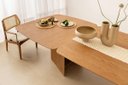 Ver imagem 2 de Mesa Jantar Retangular Tampo Bipartido Isadora MDF de 300cm:Amadeirado Carvalho Amêndoa