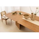 Ver imagem 2 de Mesa Jantar Retangular Tampo Bipartido Isadora Mdf de 300cm:amadeirado Carvalho Amêndoa