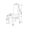 Ver imagem 4 de Mesa de Jantar Chiara Redonda 90x90cm com 4 Cadeiras Venus Mel/Off White
