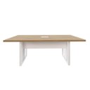 Ver imagem 7 de Mesa de Reunião Industrial 2,00m MDP 200cm Macadâmia com Branco F5 Office