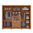 Ver imagem 4 de Guarda-roupa Casal 270cm 3 Portas de Correr com Espelho e Pés 100% Mdf Aracruz Espresso Móveis