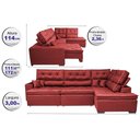 Ver imagem 2 de Sofá de Canto Retrátil e Reclinável Direito 3,00x2,36m Molas Cama inBox Espanha Velusoft
