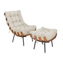 Ver imagem 1 de Poltrona Costela com Puff - COS001:bege