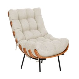 Poltrona Costela com Puff - COS001:bege - 4