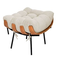 Poltrona Costela com Puff - COS001:bege - 5