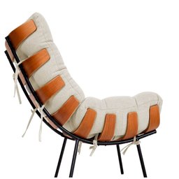 Poltrona Costela com Puff - COS001:bege - 6