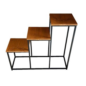 Suporte Plantas de Chão 30x30 3 Andares Prateleira Ferro Estilo Industrial Decoração Minas Arte Próp