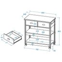 Ver imagem 4 de Aparador Carrinho Chá 2 Gavetas