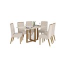 Ver imagem 1 de Mesa Jantar Natali 160 6 Cadeiras Nina Linho - Henn