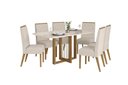 Ver imagem 1 de Mesa Jantar Natali 160 6 Cadeiras Nina Linho - Henn