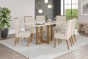 Ver imagem 2 de Mesa Jantar Natali 160 6 Cadeiras Nina Linho - Henn