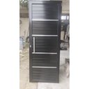 Ver imagem 2 de Porta de Alumínio 210 X 90 Completa - Lambri Simples - Preta