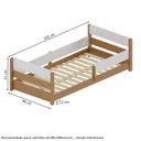 Ver imagem 6 de Cama Solteiro Reversível com Grade de Proteção Lateral Aria Casatema MadeiraOriginals Marrom