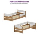 Ver mais imagens de Cama Solteiro Reversível com Grade de Proteção Lateral Aria Casatema MadeiraOriginals Marrom