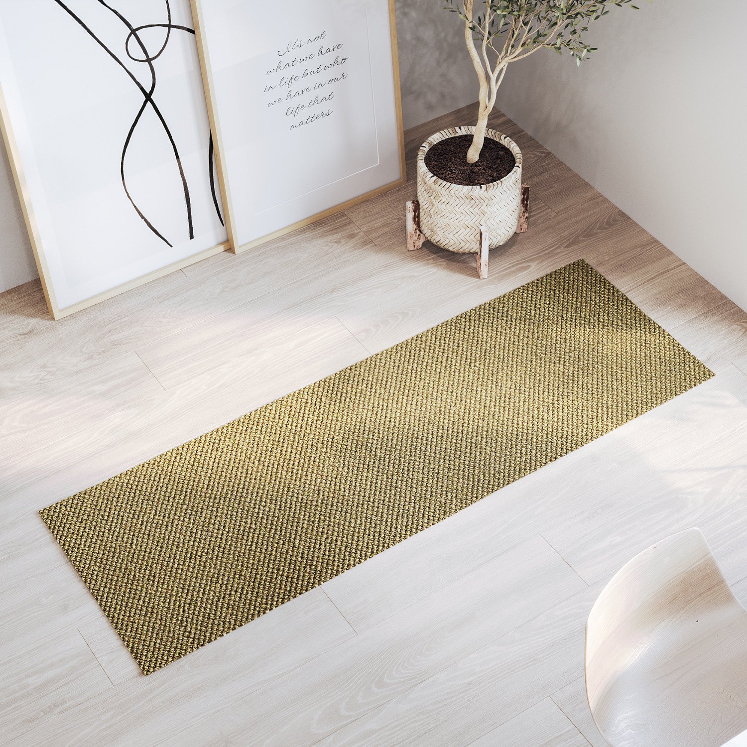 Tapete de Sisal Original Passadeira Soft Oliva 0,66x1,80 - 2