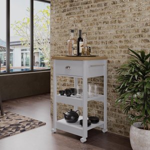 Aparador Carrinho Chá 1 Gaveta