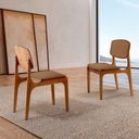Ver imagem 2 de Conjunto com 2 Cadeiras Malta em Madeira Maciça para Sala de Jantar Moderna Mobília