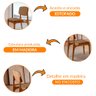 Conjunto com 2 Cadeiras Malta em Madeira Maciça para Sala de Jantar Moderna Mobília - 5
