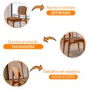 Ver imagem 5 de Conjunto com 2 Cadeiras Malta em Madeira Maciça para Sala de Jantar Moderna Mobília