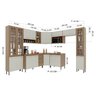 Cozinha Completa Fidelitá Paris 9 Peças 515cm 20 Portas 3 Gavetas com Tampo - 4
