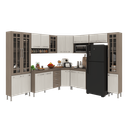 Ver imagem 2 de Armário de Cozinha Modulada Completa Fidelitá Paris 9 Peças 515cm 20 Portas 3 Gavetas com Tampo