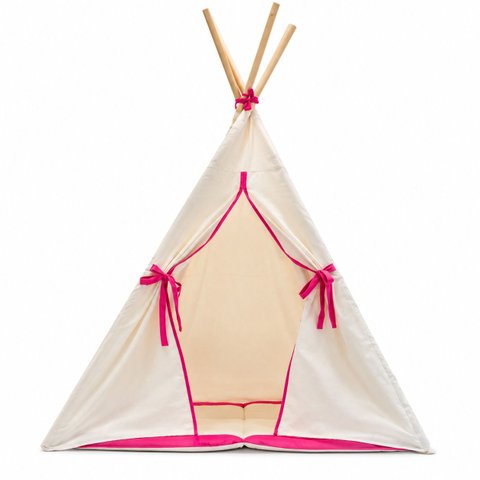 Cabana Casinha Infantil Toca Tenda Barraca de Algodão Rosa