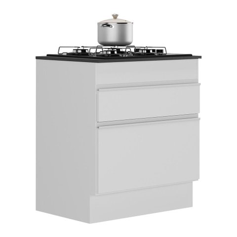 Balcão Cozinha com Rodapé para Cooktop 70 cm 1 Porta 1 Gaveta Veneza Multimóveis MP2118.891