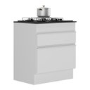 Ver imagem 1 de Balcão Cozinha com Rodapé para Cooktop 70 cm 1 Porta 1 Gaveta Veneza Multimóveis MP2118.891