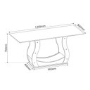 Ver imagem 3 de Mesa de Jantar Retangular Criare 120x80cm com 4 Cadeiras Venus Bege/Mel/Off White