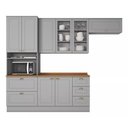 Ver imagem 7 de Cozinha Modulada 271,5cm Compacta 4 Peças com Torre Quente e Vidro 8 Portas 5 Gavetas Americana Henn