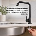 Ver imagem 7 de Torneira Cozinha Preta Inox com Arejador Mesa Pia Bancada Brovália