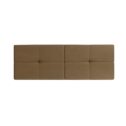 Cabeceira Suspensa Bruna Cama Box Casal 140cm X 55cm para Parede Bege